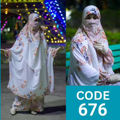 Luxury Khimar Plazu Set (676)