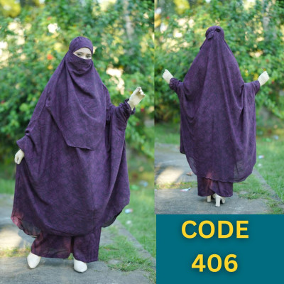Luxury Khimar Plazu Set (406)